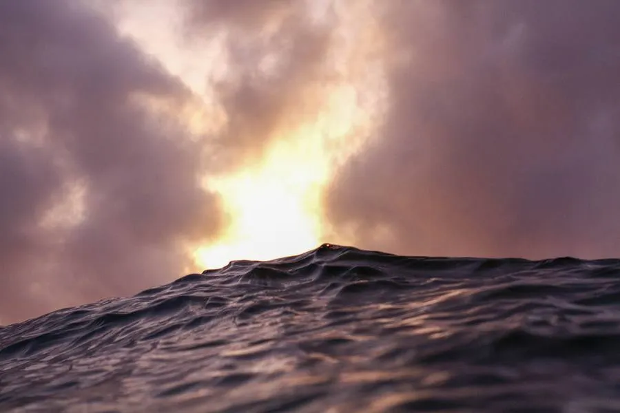 Storm light over the sea
